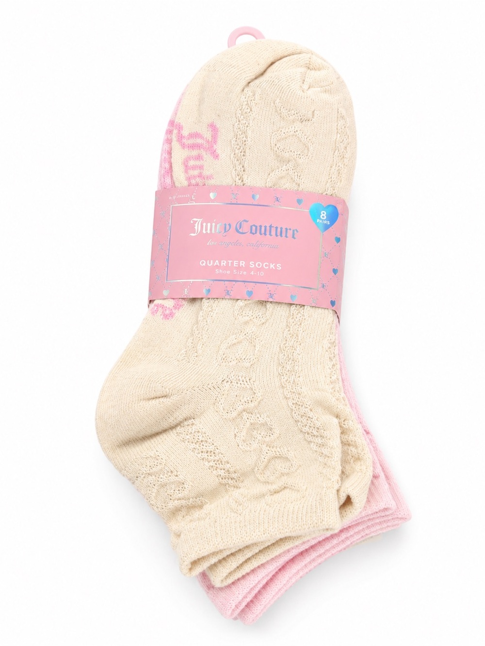 Juicy Couture Quarter Socks 8 Pack